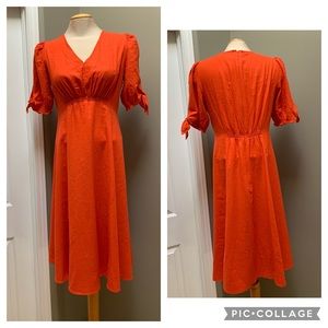 NWOT Gal Meets Glam Zinnia Linen Orange Dress